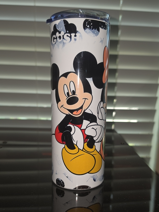 Other - Mickey Mouse Stainless Tumbler with Lid - White, Black, Red, Yellow